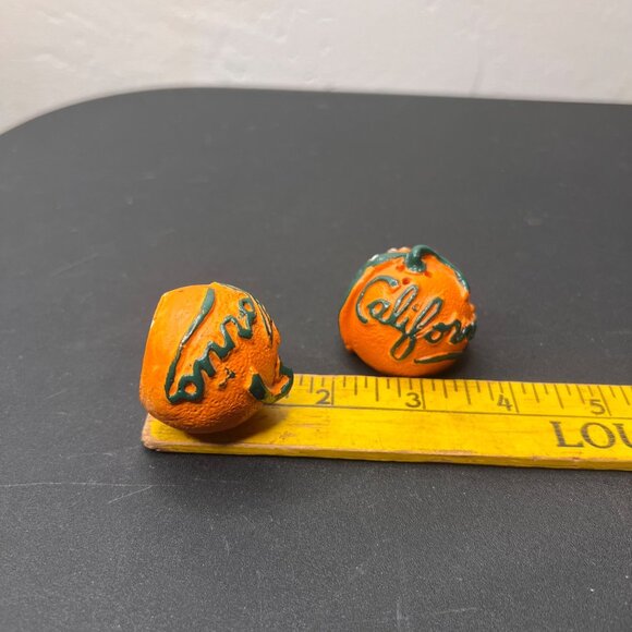 VTG California Orange Salt & Pepper Shakers Hand-Painted Ceramic Collectibles - Picture 10 of 10